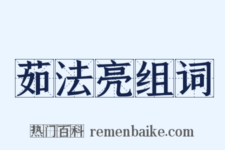 茹法亮组词是什么意思的图片